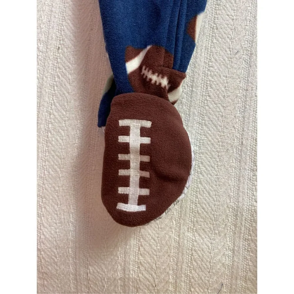 Carter's Boys 4T Football Fleece Footed Paiamas